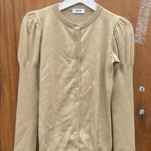 Moschino cheap and chic  Tan Button-Up Cardigan wool.